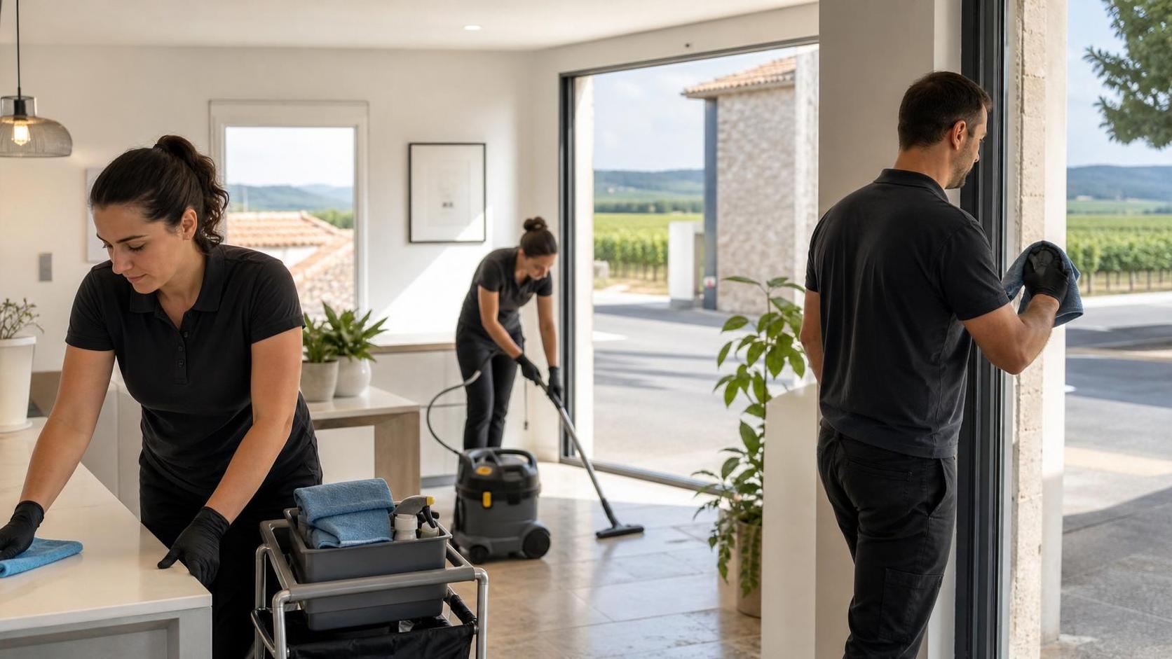 Nettoyage professionnel à Fouzilhon par Aza Nettoyage, entreprise de nettoyage B2B dans l’Hérault
