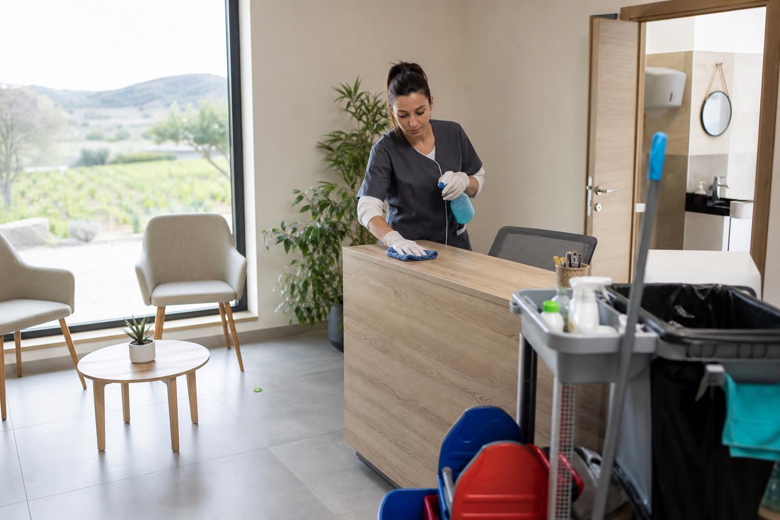 Nettoyage professionnel à Gorniès par Aza Nettoyage, prestation B2B en local professionnel