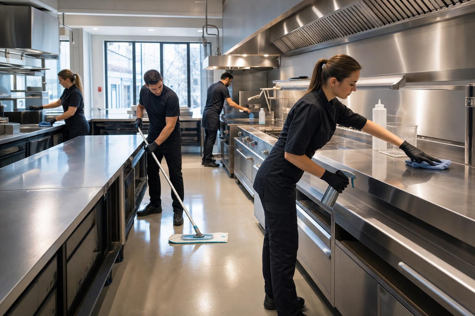 Nettoyage de restaurant à Montpellier par AZA Nettoyage en cuisine professionnelle