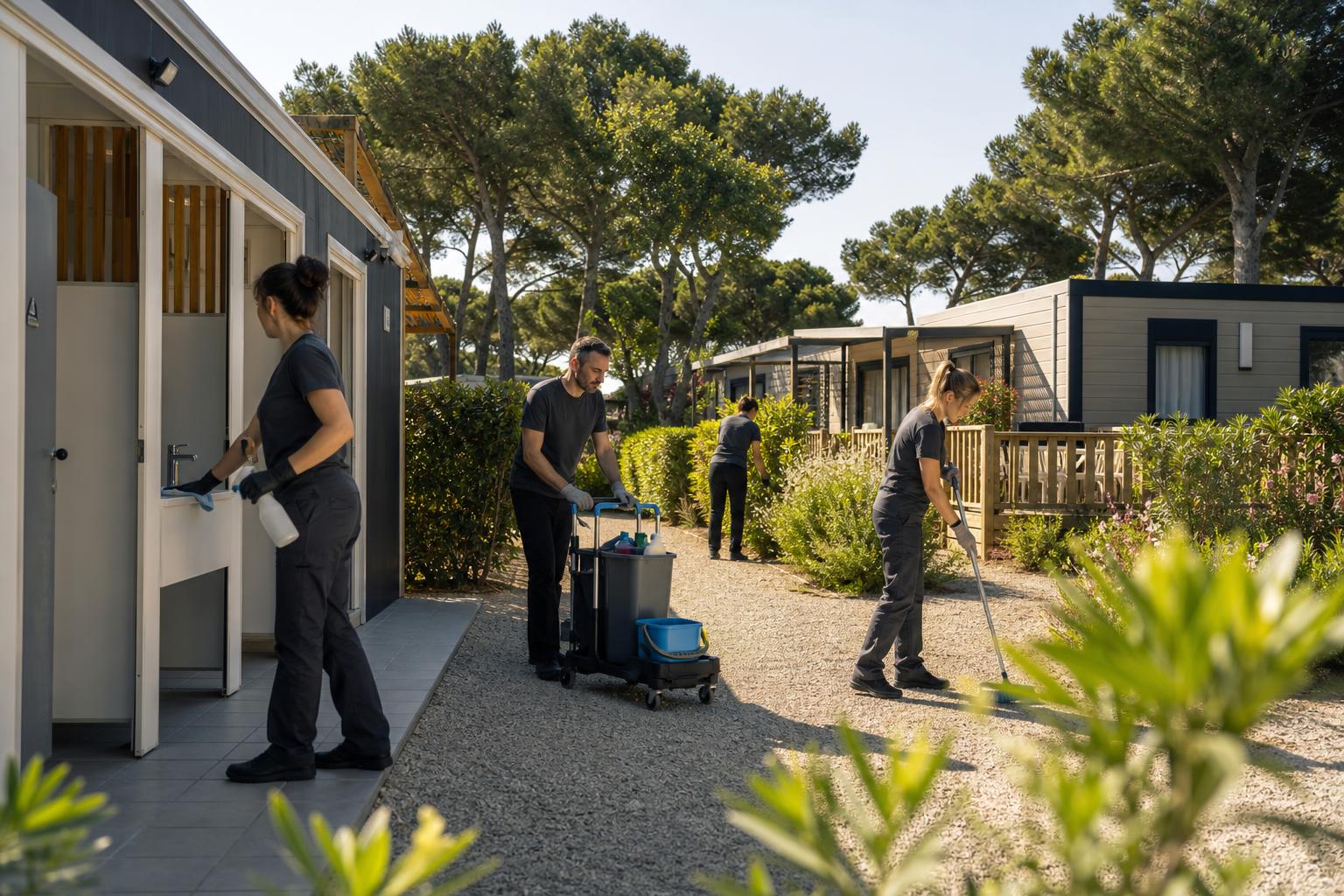 Nettoyage de camping dans l’Hérault par Aza Nettoyage