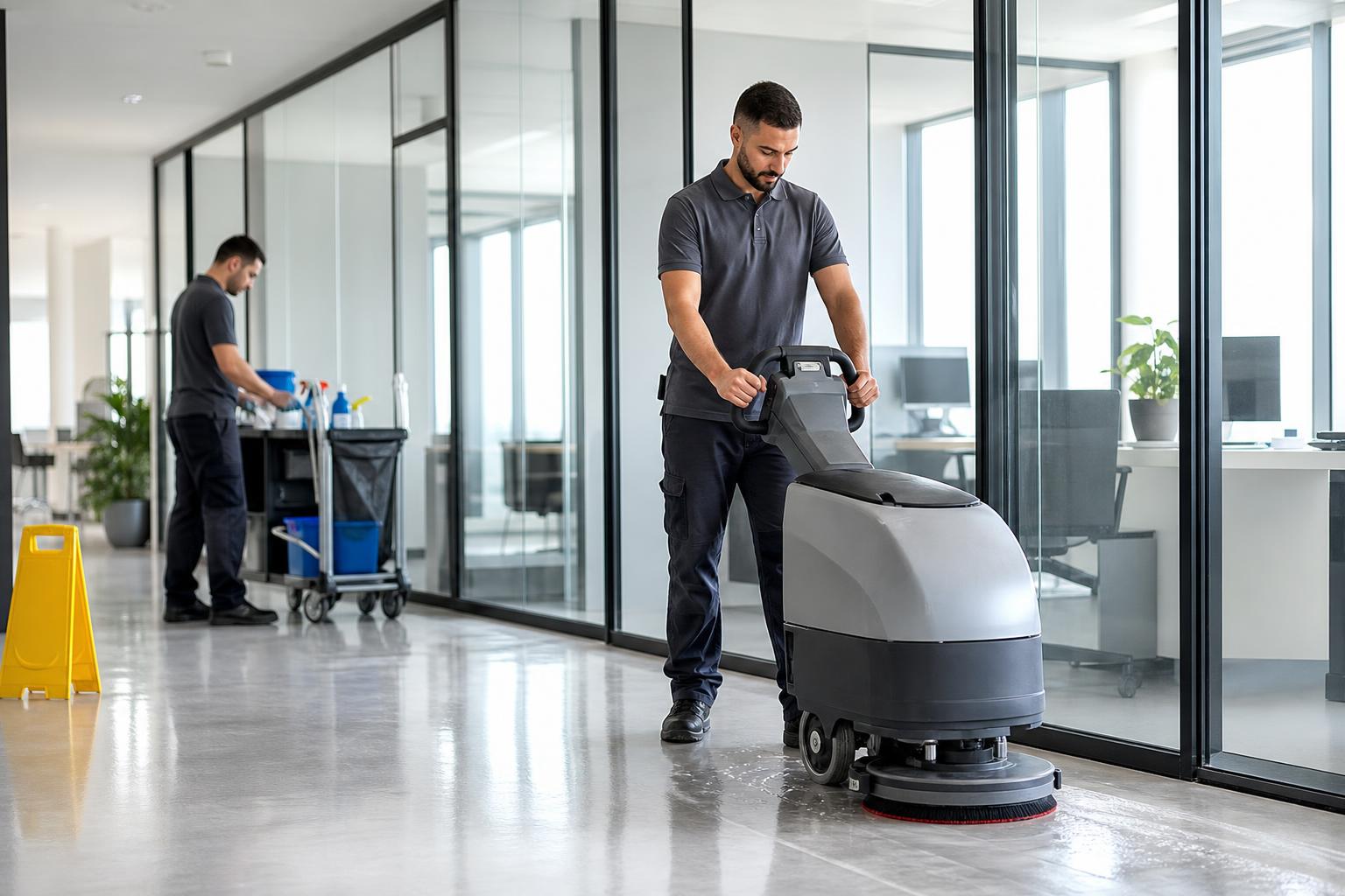 Équipe de nettoyage professionnel pour bureaux et locaux d'entreprise à Faugères