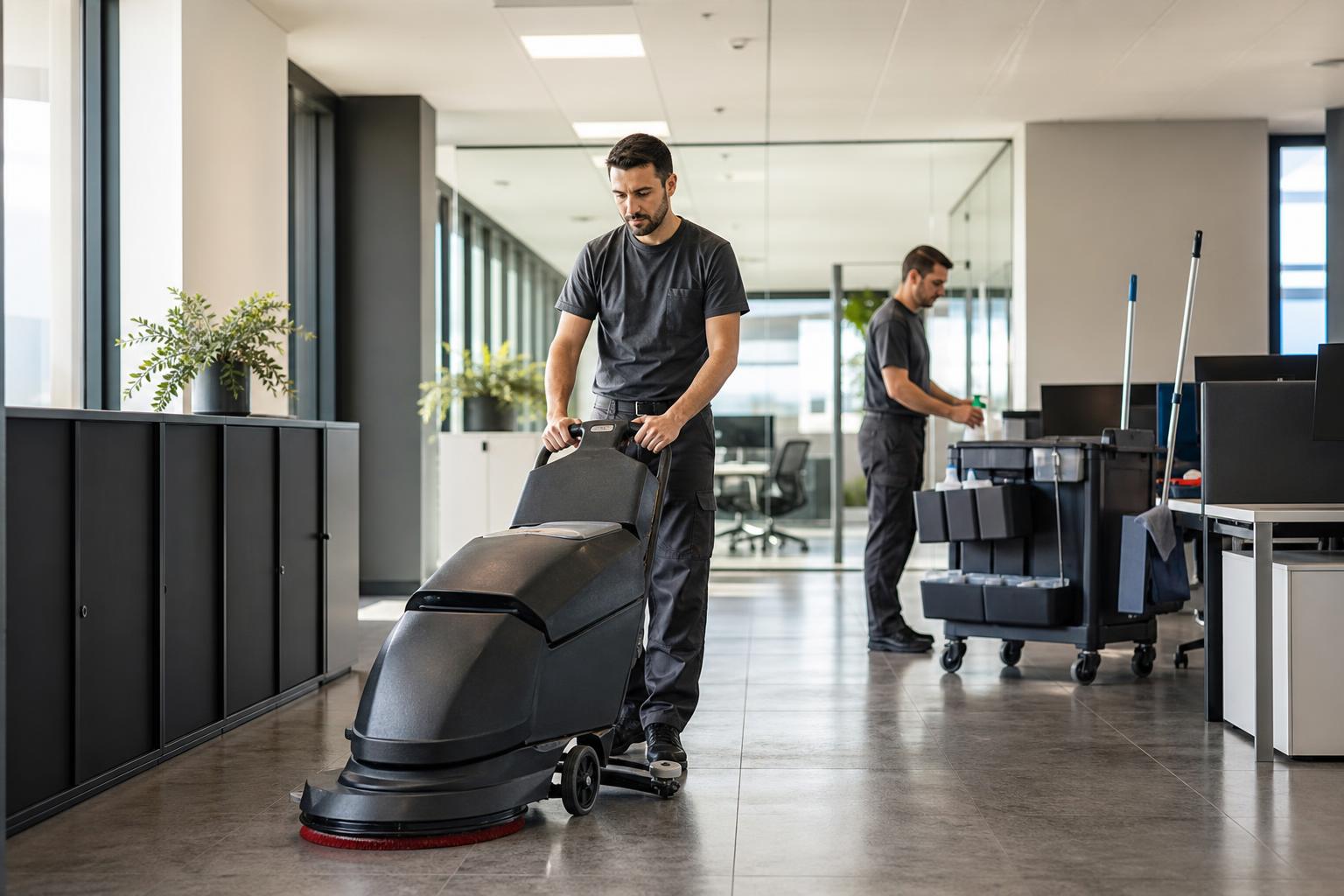 Équipe de nettoyage professionnel pour bureaux et locaux d'entreprise à Ferrals-les-Montagnes