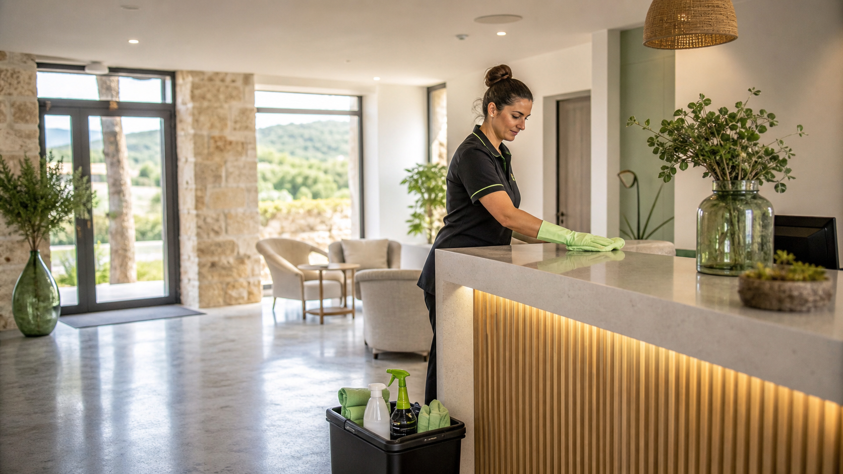 Nettoyage professionnel à Roquebrun pour bureaux, commerces et locaux B2B
