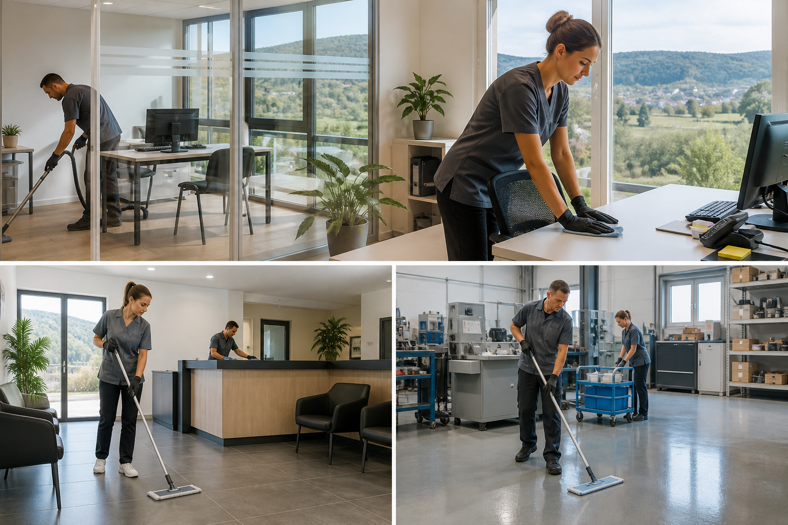 Nettoyage professionnel à Saint-Vincent-de-Barbeyrargues pour bureaux et locaux B2B