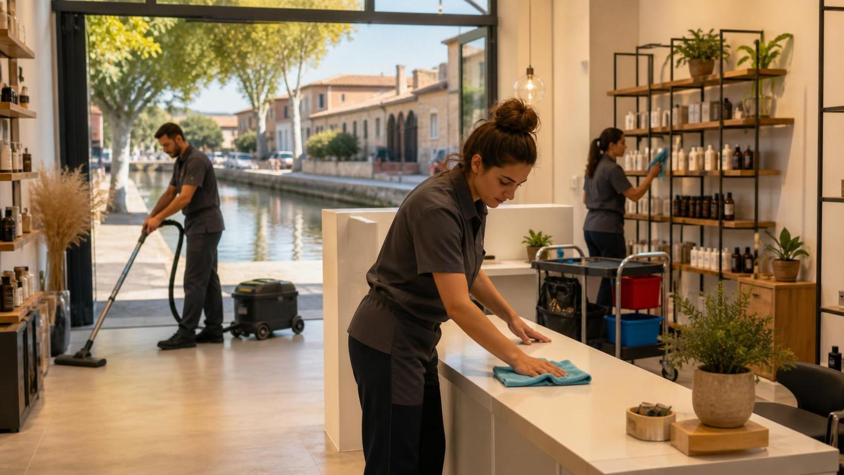 Nettoyage professionnel à Pomérols pour locaux B2B