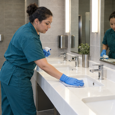 Agent de nettoyage professionnel à Clarensac : nettoyage des lavabos de sanitaires professionnels