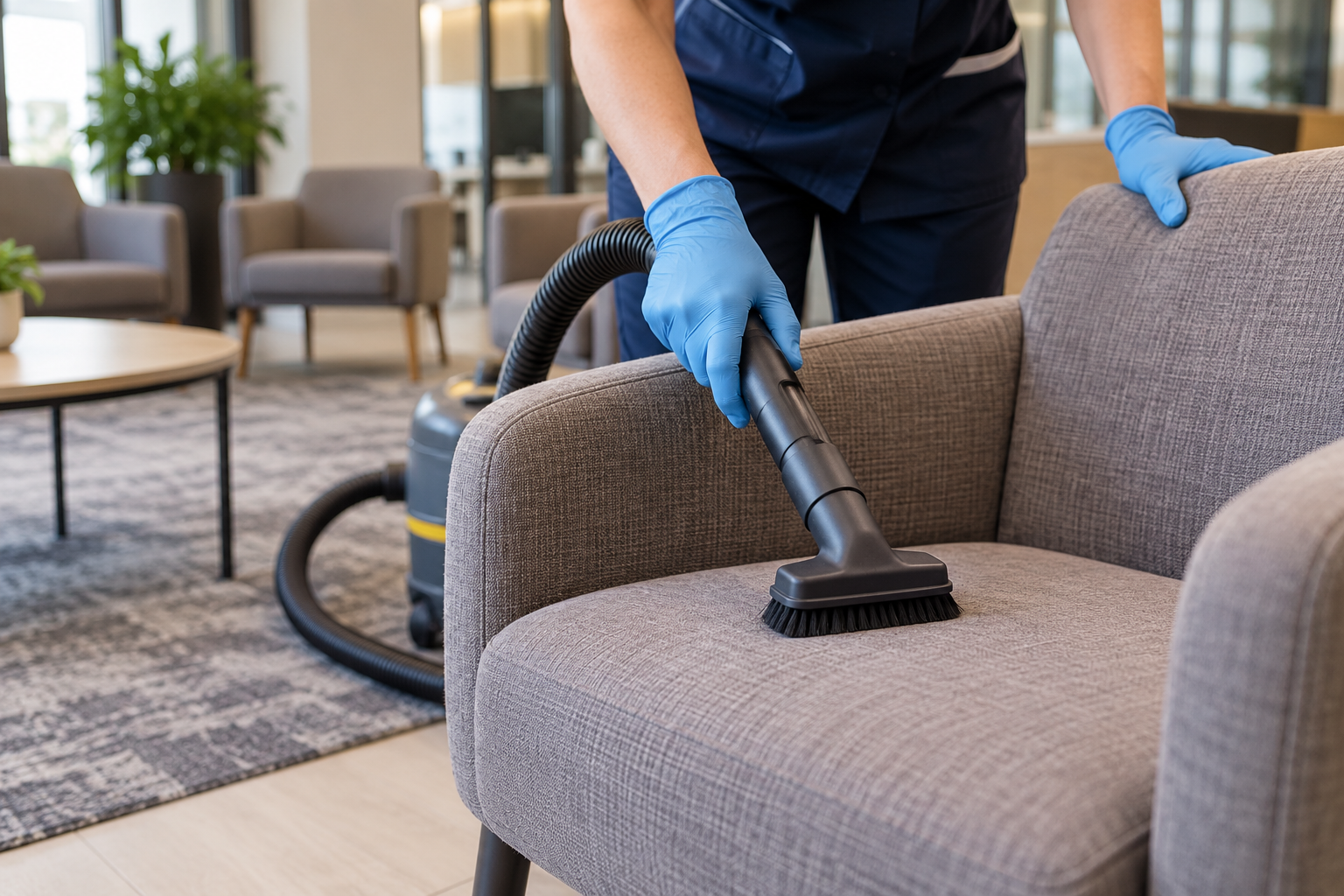 Agent de nettoyage professionnel à Cornillon : aspiration de sièges et tapis d’attente
