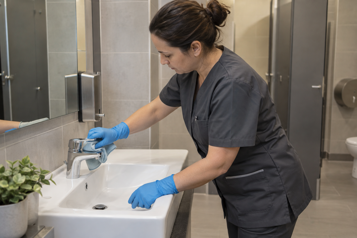 Agent de nettoyage professionnel à Domessargues : nettoyage de poignées et sanitaires