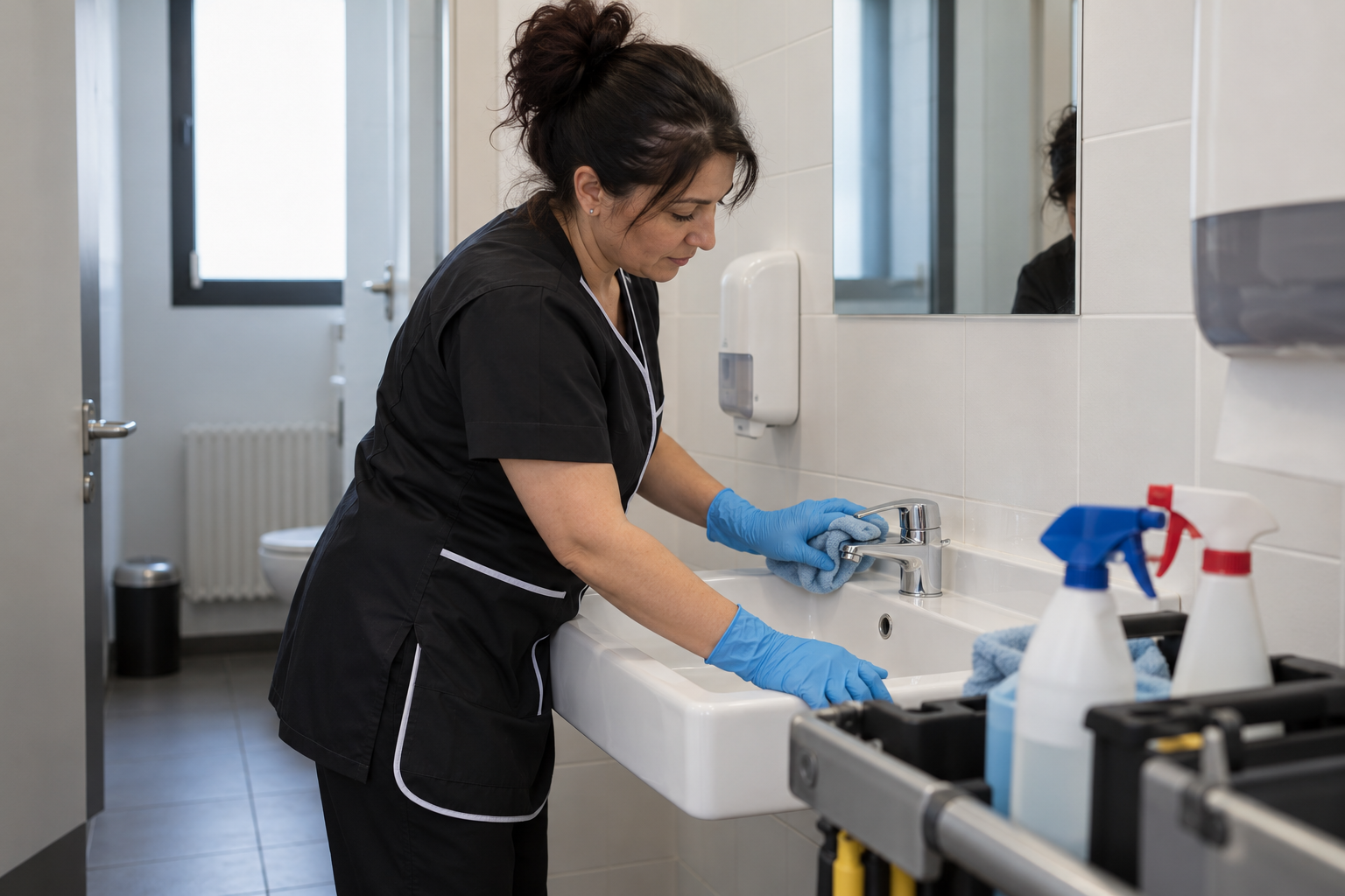 Agent de nettoyage professionnel à Saint-Jean-de-Valériscle : nettoyage de sanitaires de personnel